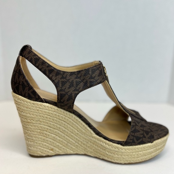 Michael Kors Womens Berkley Espadrille Wedge Sandals Sz 8M Tried On Only! No Box - Picture 3 of 13